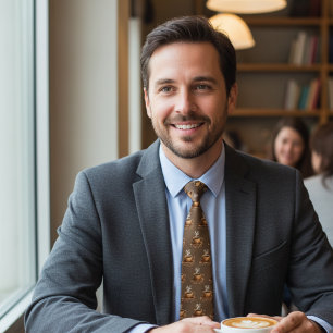 Corbata Negrita elaborada - Patrón de la Copa del Café