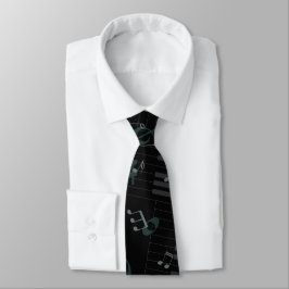 Corbata Negro de la magia del piano