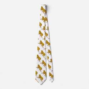 Corbata Negro del tigre e impresión anaranjada