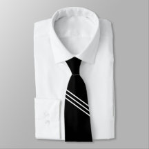 Negro elegante con 3 líneas blancas