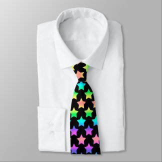 Corbata Negro juguetón con estrellas de Ombre Pastel