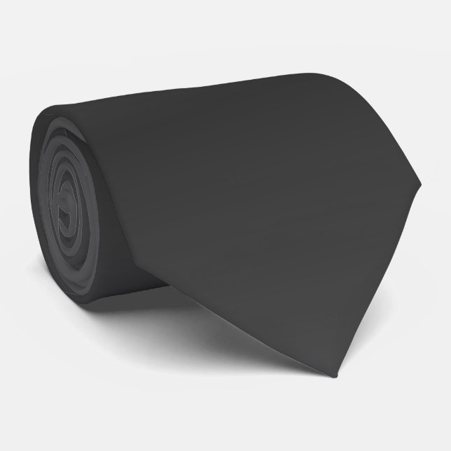 Corbata Negro Mate Atemporal  (Enrollado)