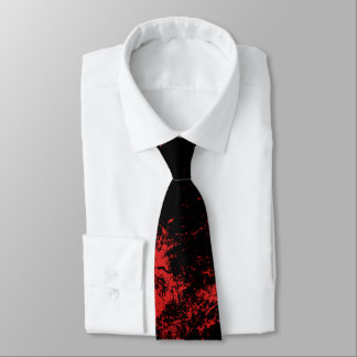 Corbata Negro salpicado rojo