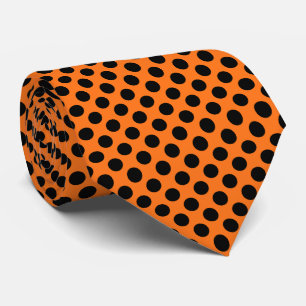 Corbata Negro sobre la calabaza puntos de Polka de gran ta