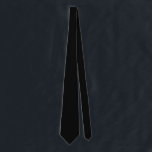 Corbata Negro sólido<br><div class="desc">Sólida corbata negra para graduaciones, cumpleaños, bodas y más.</div>