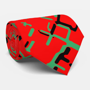 Corbata Negro verde rojo