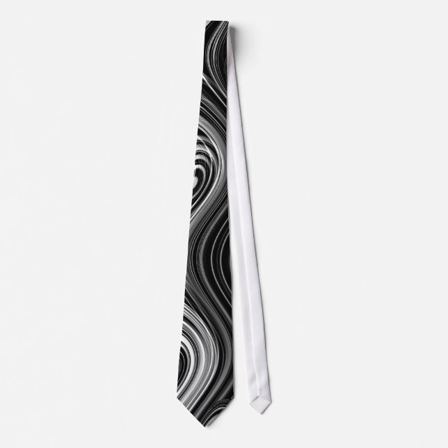 Corbata negro y blanco (Anverso)