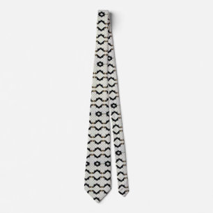 Corbata Negro y Blanco,
