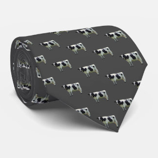 Corbata Negro y blanco Holstein Vaca Gris Negro
