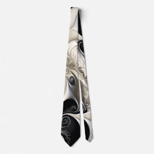 Corbata Negro y crema