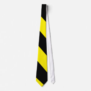Corbata Negro y lazo Diagonal-Rayado del Amarillo-Oro