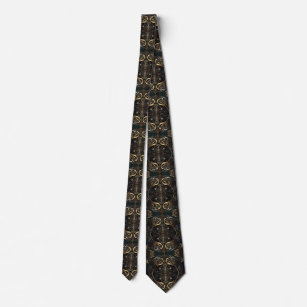 Corbata Negro y oro heráldico medieval