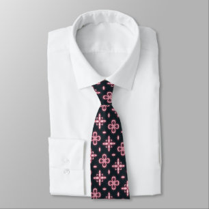 Corbata Negro y rosa