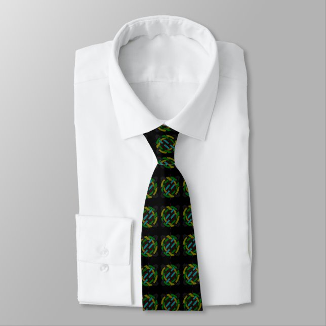 Corbata Negro y verde de los afroamericanos (Atado)