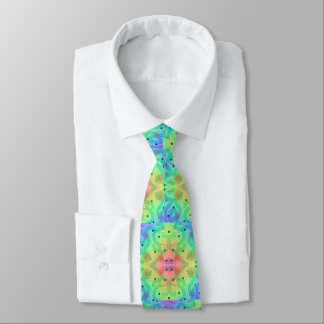 Corbata Neon Abstract Starburst Neck Tie