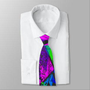 Corbata Neon abstracto.