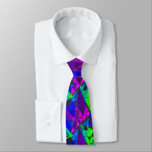 Corbata Neon abstracto.