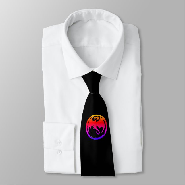 Corbata Neon Dragon Black Necktie (Atado)