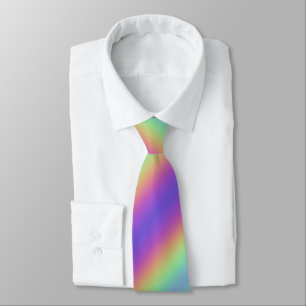 Corbata Neon Glow Rainbow Stripe Necpe Tira