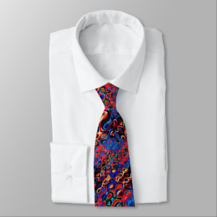 Corbata Neon Psychedelic Ripples Necesario
