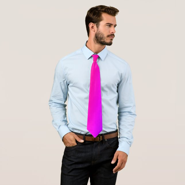 Corbata Neon Purple Pink Tie (In situ)