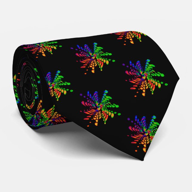 Corbata Neon Rainbow Art (Enrollado)