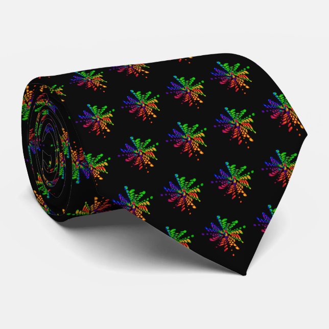 Corbata Neon Rainbow Art (Enrollado)