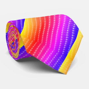 Corbata Neon Rainbow Luces Las Vegas Marque Necktie
