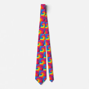 Corbata Neon Tie-dye Pattern
