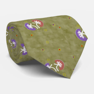 Corbata Nephrologist Tie Unique Artsy Kidney Light Green