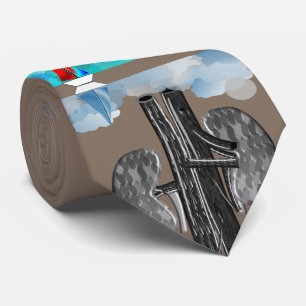 Corbata Nephrologist Tie Unique Artsy Sailboat #31