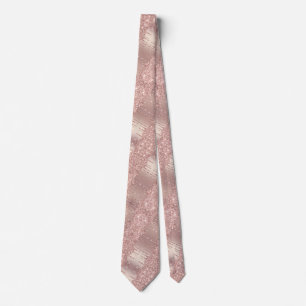 Corbata Neto de cuello con Rosa de goles de Purpurina Rubo