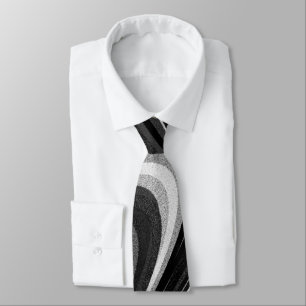 Corbata Neumático de banda moderna en blanco y negro