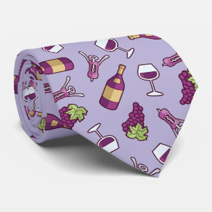 Corbata Neumático de cuello del patrón de vino rojo
