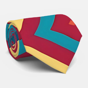 Corbata Neumático de cuello geométrico abstracto moderno