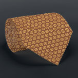 Corbata Neumático de patrón geométrico beige y miel<br><div class="desc">Neumático de patrón geométrico beige y miel</div>