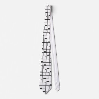 Corbata Neumático de patrón gris y blanco negro