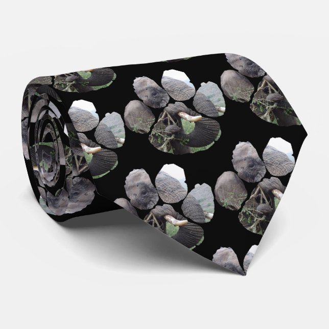 Corbata Neumático del cuello de la huella del elefante del (Enrollado)