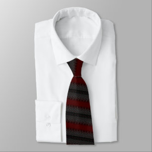 Corbata Neumático moderno de cuello rojo negro