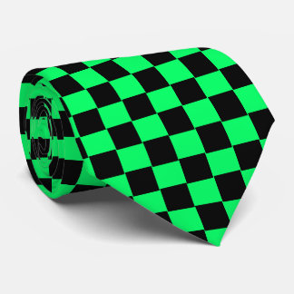 Corbata Neumático negro y verde controlado