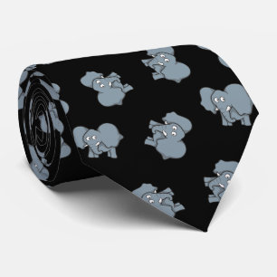 Corbata Neumático Personalizado elefante gris