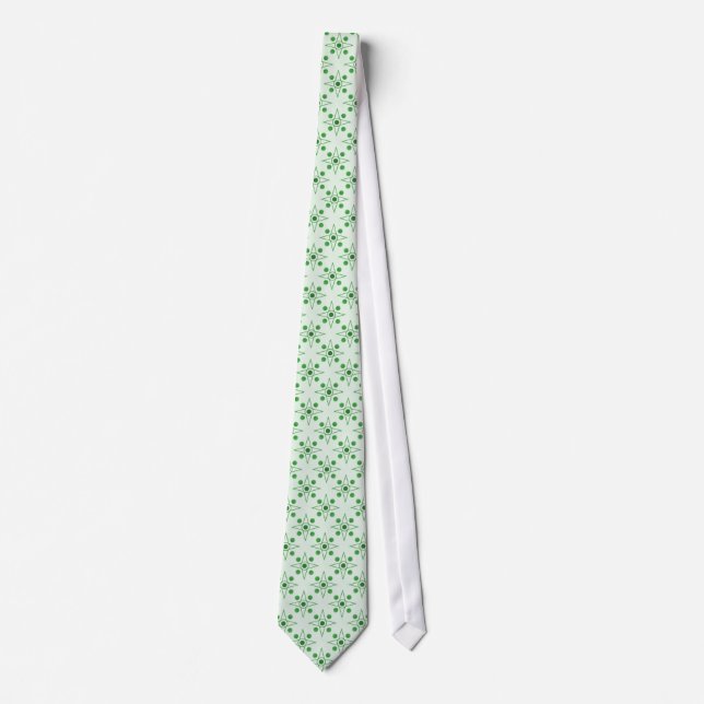 Corbata Neumático retro-métrico, verde (Anverso)