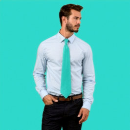 Corbata Neumático turquesa sólido