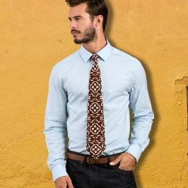 Corbata New Mexico Zia Symbol Feather Pattern