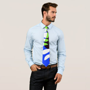 Corbata Nido de pájaro - Blanco azul real