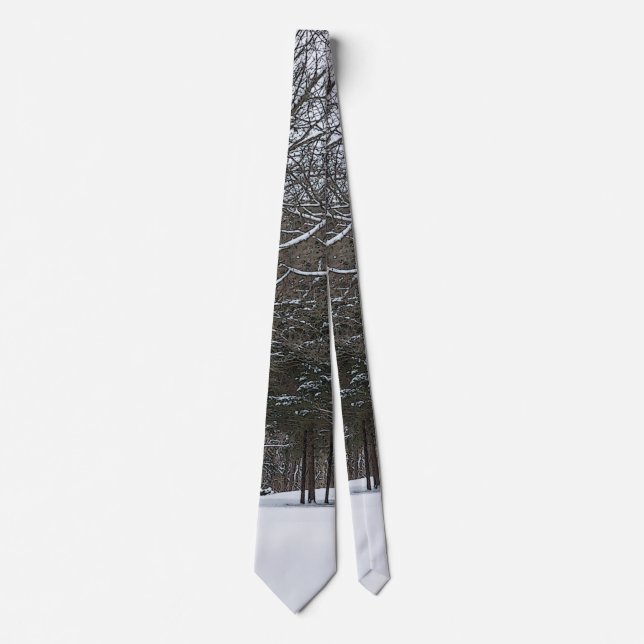 Corbata Nieve cubierta Road Painterly Neck Tie (Anverso)