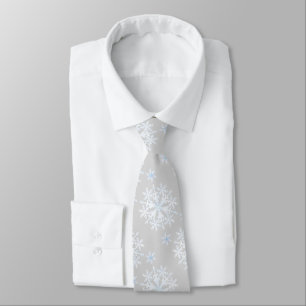 Corbata Nieve en blanco gris