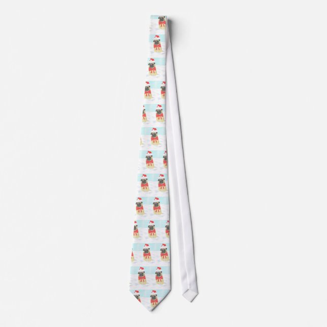 Corbata Nieve Pug Tie (Anverso)