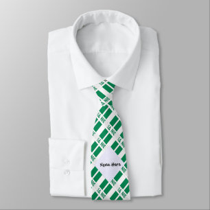 Corbata Nigeria Bandera Nigeriana Personalizada Verde Tile