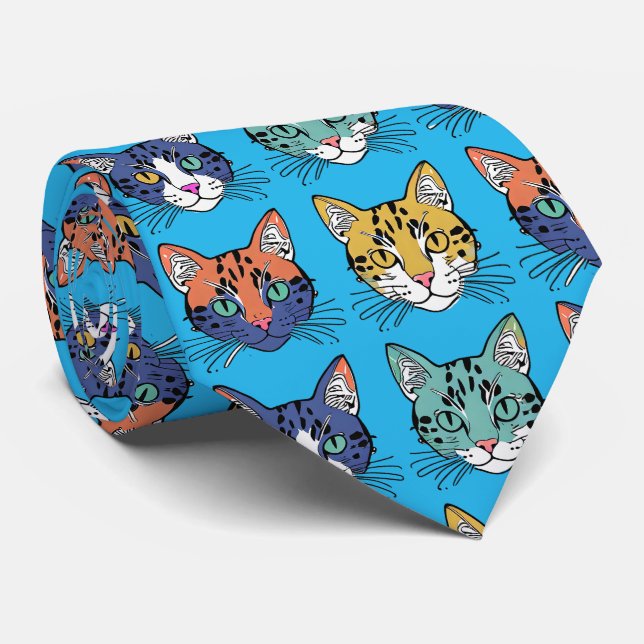 Corbata Nillo de cuello de patrón gatito (Enrollado)